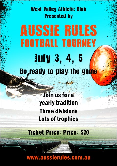 Australian Rules Football Postcard Product Front