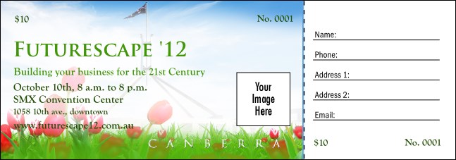 Canberra Raffle Ticket Product Front