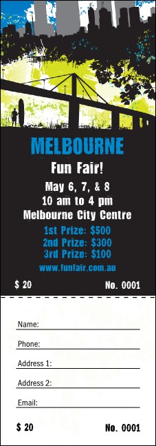 Melbourne Raffle Ticket Product Front