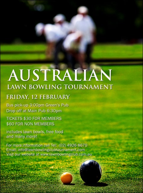 Lawn Bowling Flyer Product Front