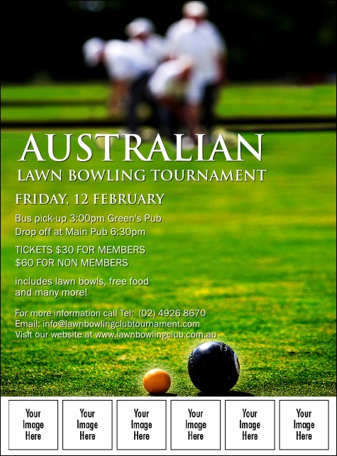 Lawn Bowling Image Flyer Product Front