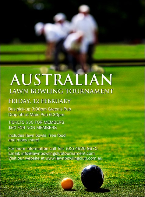 Lawn Bowling Invitation