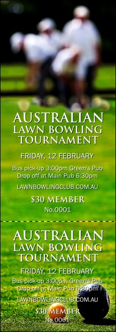 Lawn Bowling Event Ticket