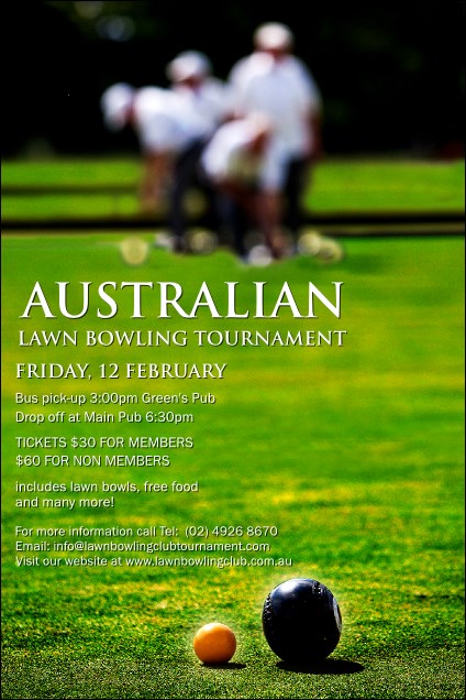 Lawn Bowling Poster Product Front