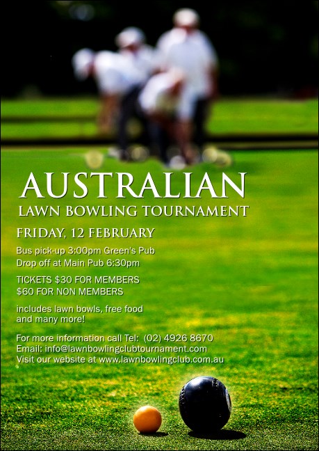 Lawn Bowling Postcard Product Front