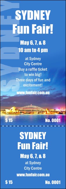 Sydney Event Ticket Product Front