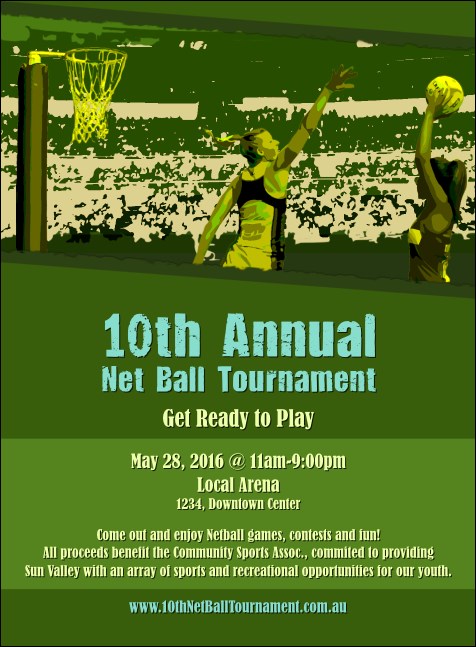 Net Ball Invitation Product Front