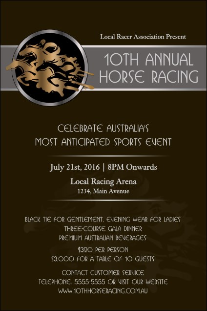 Horse Racing Poster Product Front