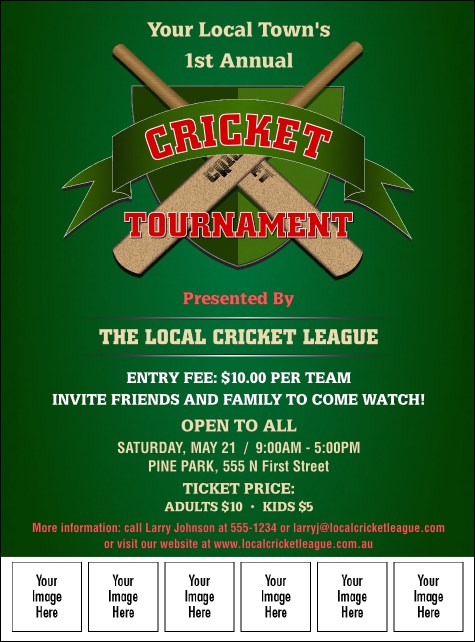 Cricket Tournament Image Flyer Product Front