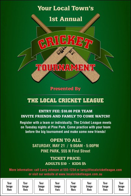 Cricket Tournament Image Poster Product Front
