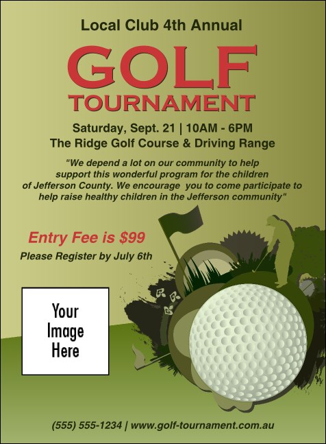 Golf Tournament Invitation Product Front