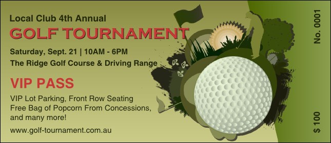 Golf Tournament VIP Pass