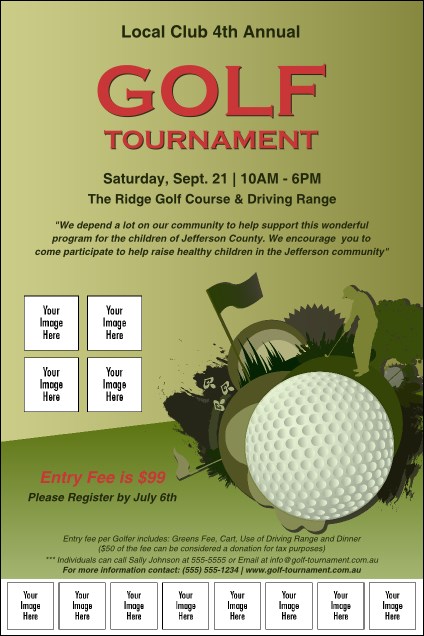 Golf Tournament Image Poster Product Front