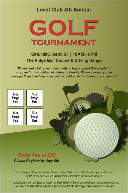 Golf Tournament Poster Product Front