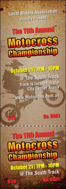 Motocross Event Ticket Product Front
