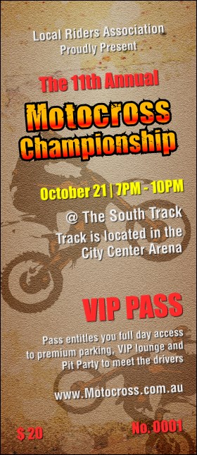 Motocross VIP Pass Product Front