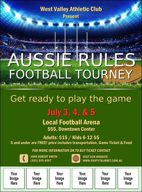 Aussie Rules Football 2 Image Flyer Product Front