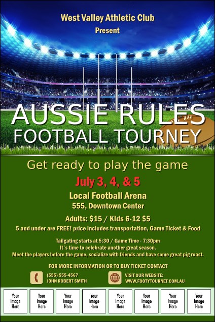 Aussie Rules Football 2 Image Poster Product Front