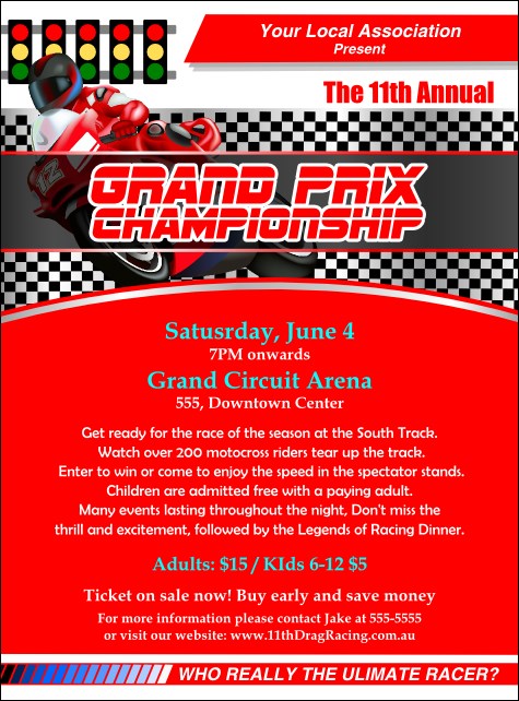 Grand Prix Flyer Product Front
