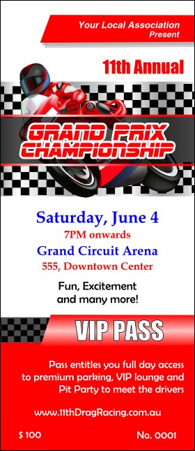 Grand Prix VIP Pass Product Front