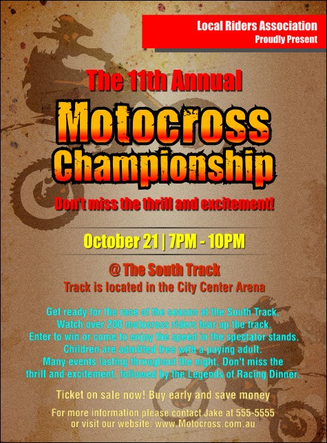 Motocross Flyer Product Front