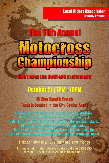 Motocross Poster Product Front