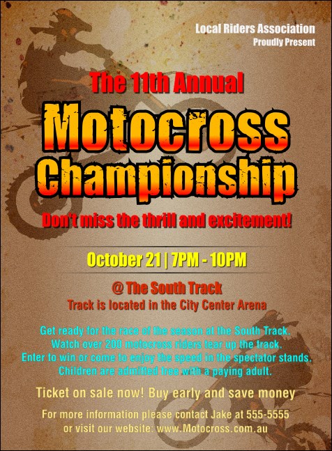 Motocross Invitation Product Front