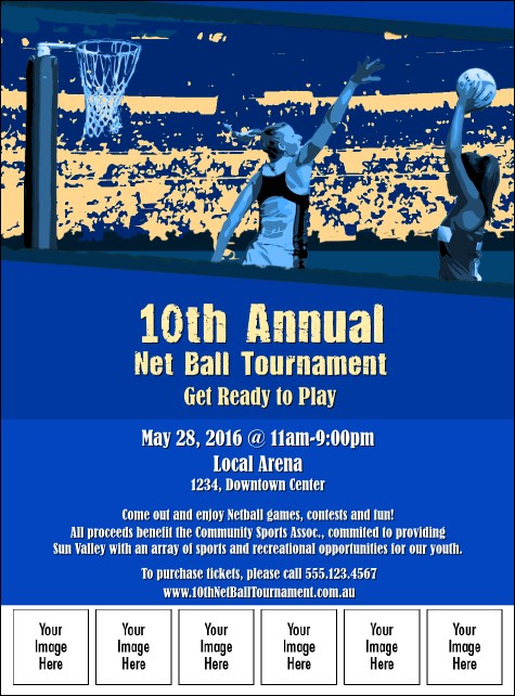 Net Ball Blue Image Flyer