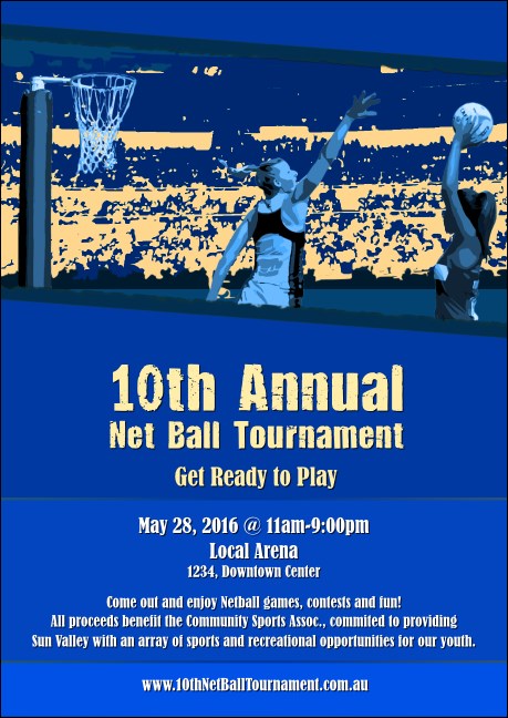 Net Ball Blue Postcard Product Front