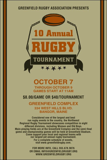 Rugby Tournament Poster