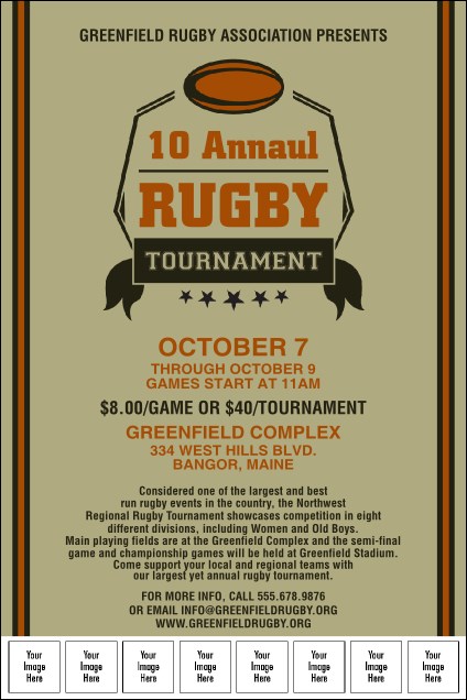 Rugby Tournament Image Poster Product Front