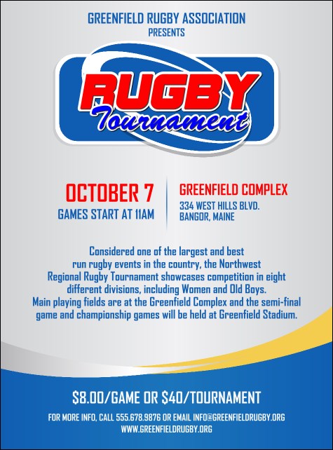 Rugby Tournament 2  Flyer