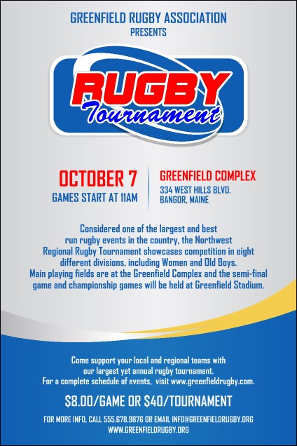 Rugby Tournament 2  Poster Product Front
