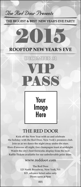 Silver Glitter VIP Pass