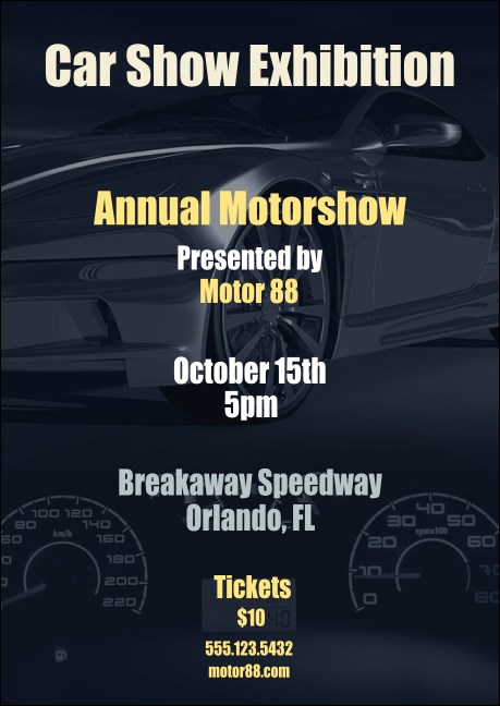 Car Show Speed Dial Postcard