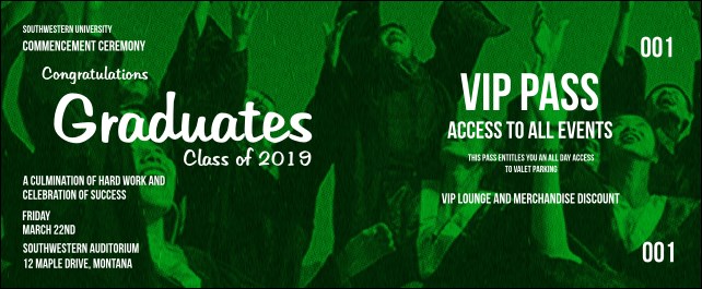 Graduation - Green VIP Pass