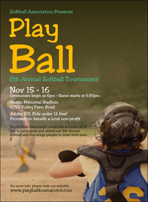 Youth Softball Invitation