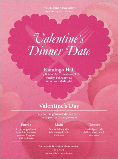 Valentine's Dinner Date  Flyer Product Front
