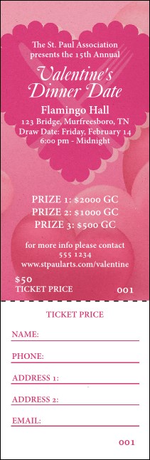 Valentine's Dinner Date  Raffle Ticket