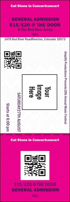 Big Logo Magenta QR Event Ticket