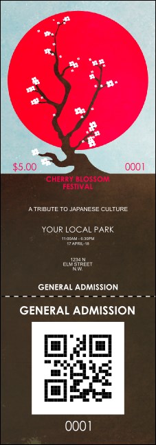 Cherry Blossom QR Event Ticket